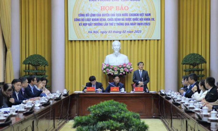 Công bố Lệnh của Quyền Chủ tịch nước về Luật Khám bệnh, chữa bệnh vừa được Quốc hội thông qua