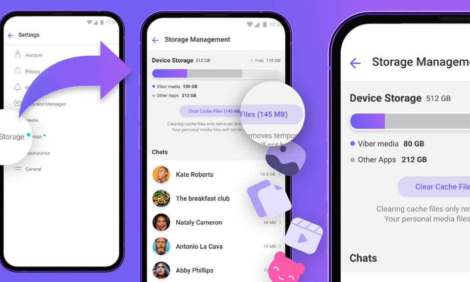 Người dùng Viber đã có thể sử dụng tính năng lưu trữ dung lượng mới