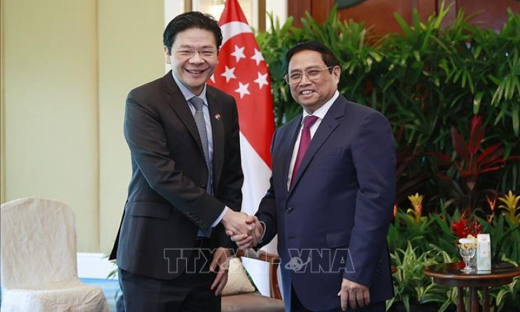 Thủ tướng Phạm Minh Chính tiếp Phó Thủ tướng Singapore Lawrence Wong