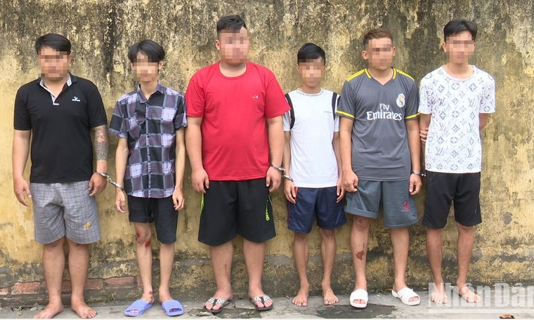 Tiền Giang: Khởi tố, tạm giữ hình sự 6 đối tượng gây rối trật tự công cộng