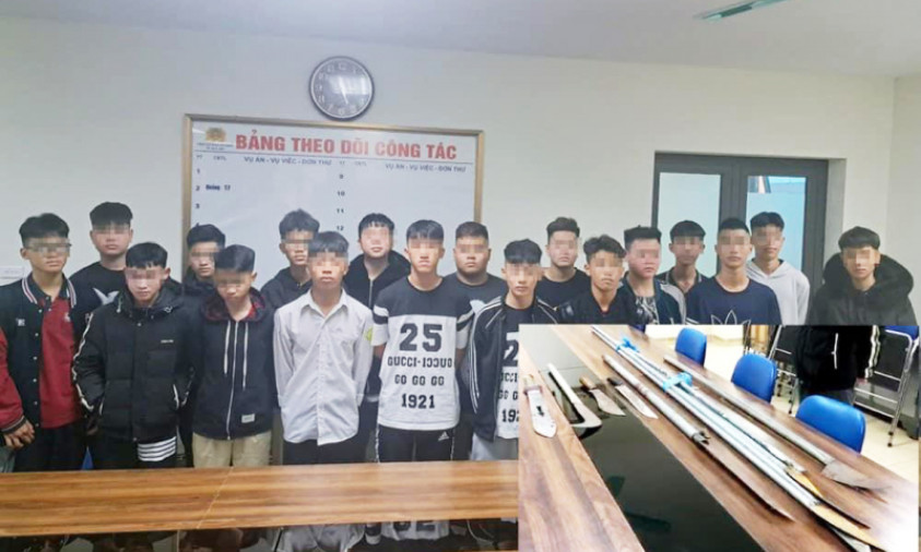 Ngăn chặn hàng chục thanh thiếu niên mang dao phóng lợn hỗn chiến