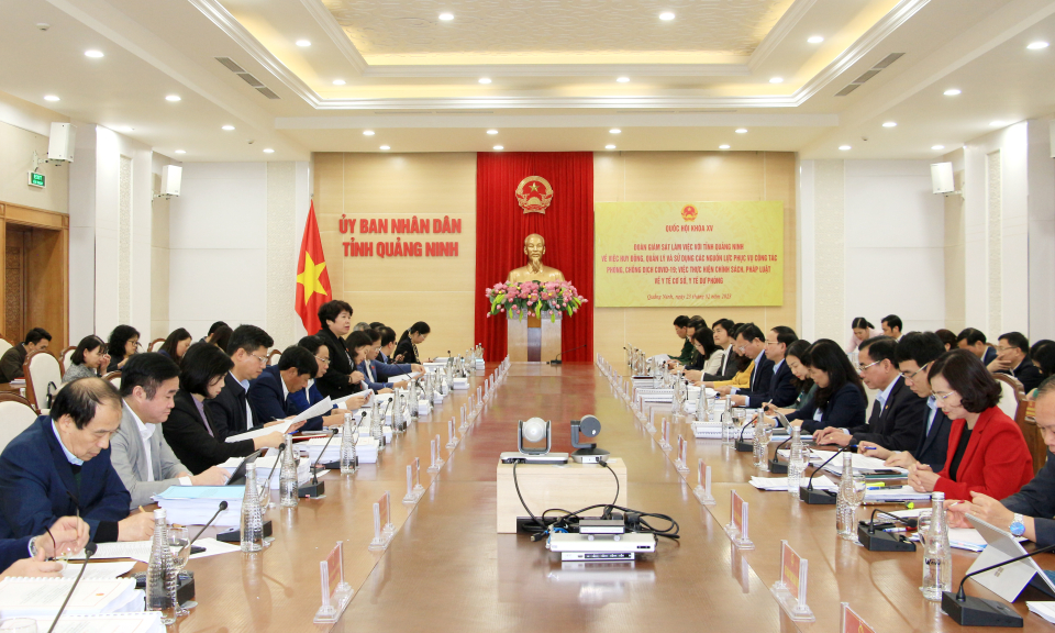 Đoàn giám sát của Quốc hội thực hiện công tác giám sát tại Quảng Ninh