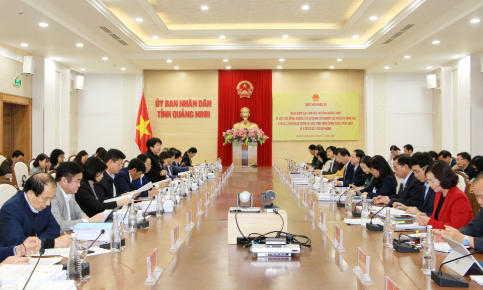 Đoàn giám sát của Quốc hội thực hiện công tác giám sát tại Quảng Ninh