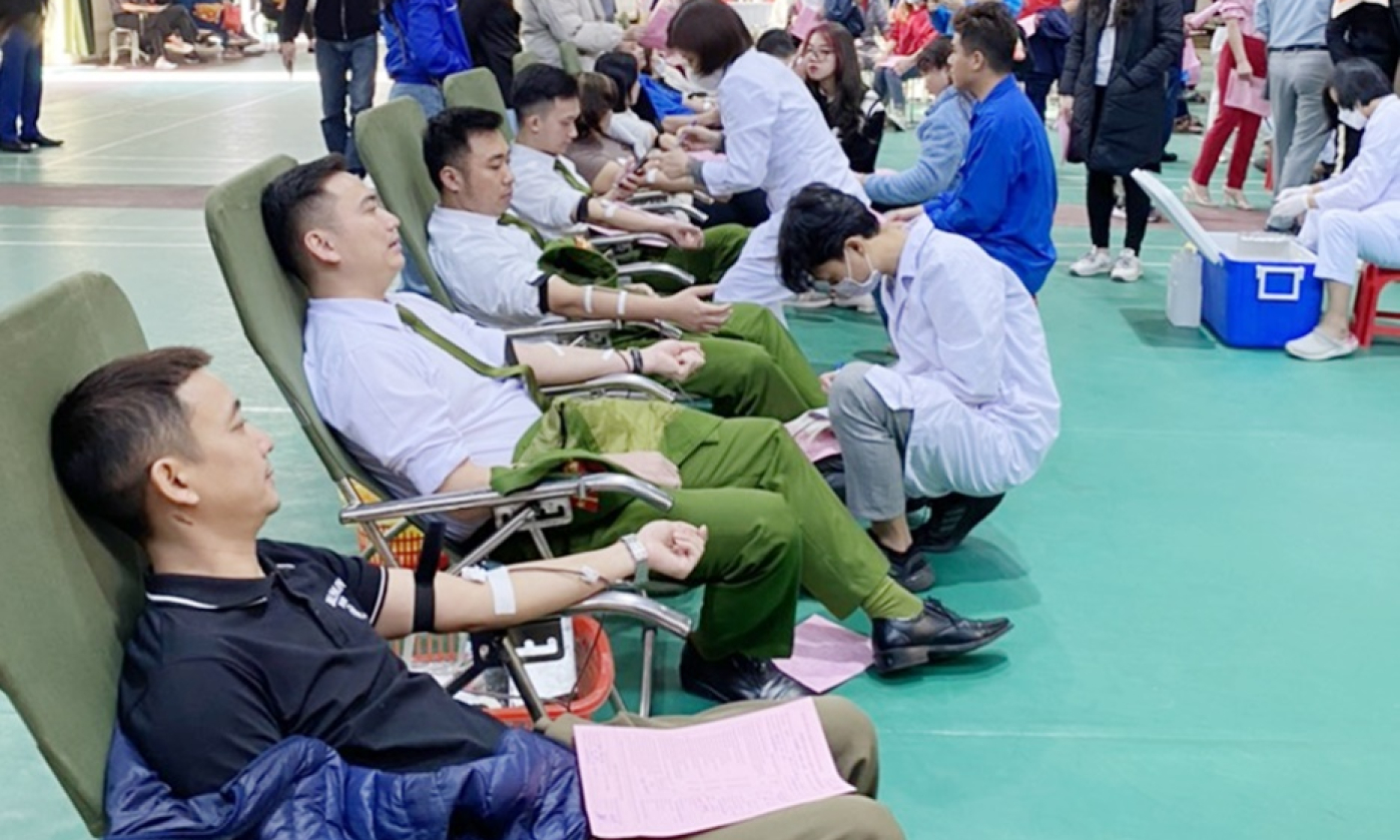 Huyện Vân Đồn: Thu nhận 250 đơn vị máu trong ngày hội hiến máu tình nguyện lần thứ nhất năm 2023