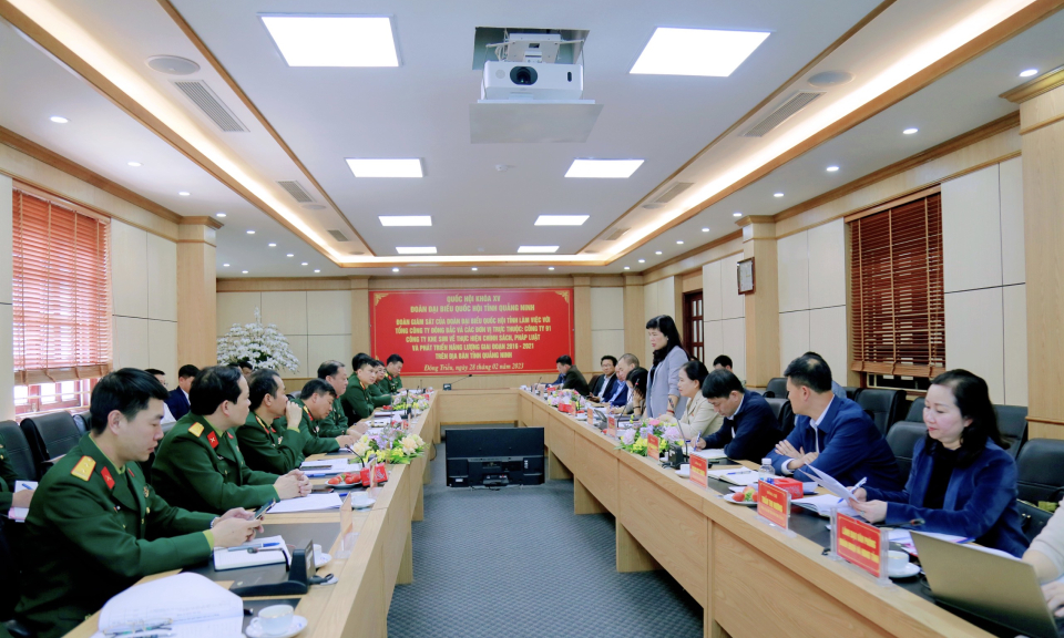 Đoàn ĐBQH tỉnh giám sát tại TX Đông Triều