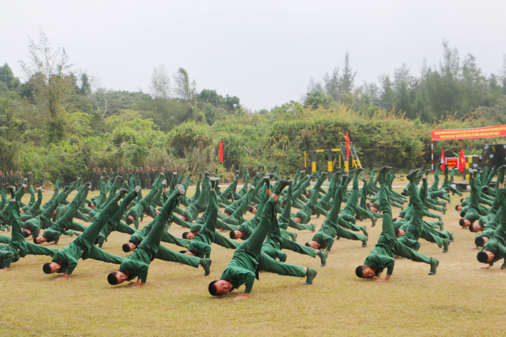 Đồng diễn võ thuật.