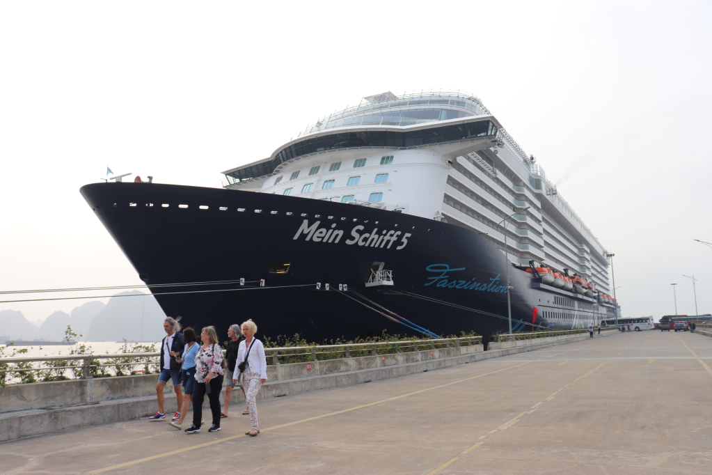 Tàu Mein Schiff 5 có chiều dài 295 m, rộng 35 m, có thể chở 2.700 hành khách và 1.000 thành viên thủy thủ đoàn.