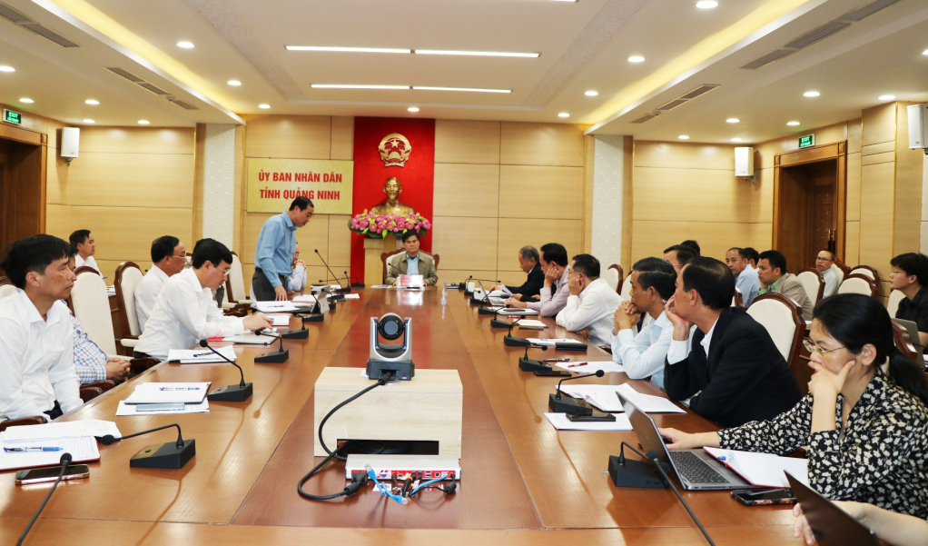 UBND tỉnh họp nghe, cho ý kiến phương án tổ chức hội nghị về phát triển nuôi biển bền vững tỉnh Quảng Ninh.