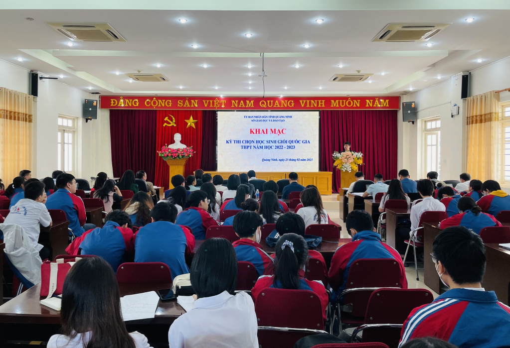  Quang cảnh Lễ khai mạc kỳ thi chọn học sinh giỏi quốc gia THPT năm học 2022-2023. Ảnh: Nguyên Ngọc