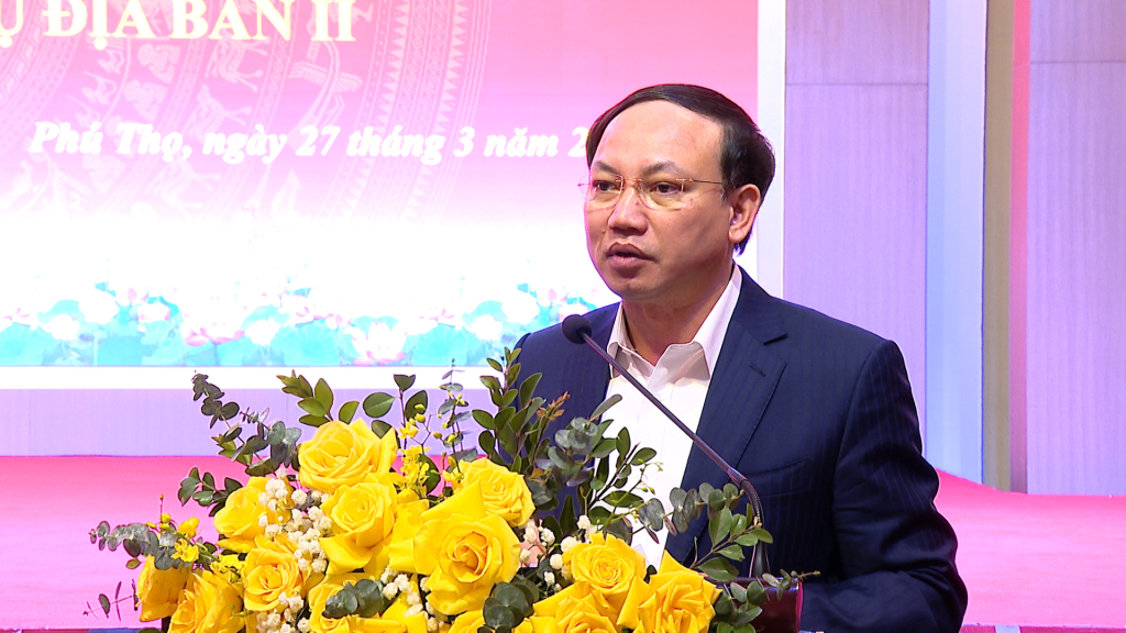 Đồng chí Nguyễn Xuân Ký,  Uỷ viên Trung ương Đảng, Bí thư Tỉnh uỷ, Chủ tịch HĐND tỉnh Quảng Ninh, phát biểu tại hội nghị.