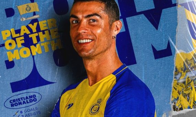 Ronaldo nhận giải thưởng cá nhân đầu tiên tại Saudi Arabia