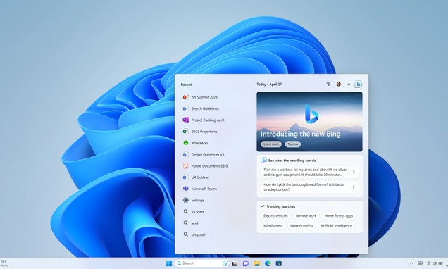 Windows 11 có bản cập nhật quan trọng, đưa Bing AI lên thanh tác vụ