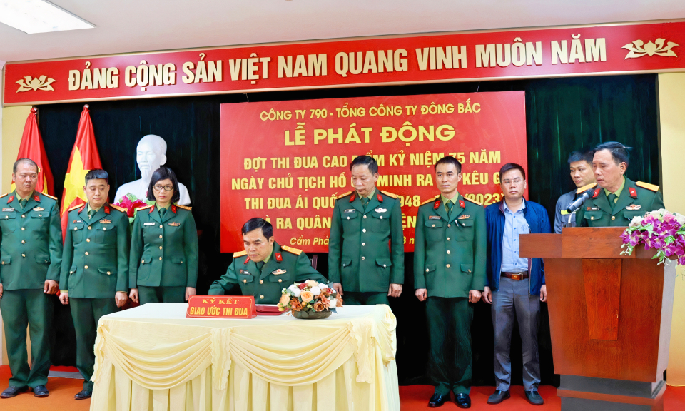 Tổng Công ty Đông Bắc: Phát động đợt thi đua cao điểm kỷ niệm 75 năm Ngày Chủ tịch Hồ Chí Minh ra lời kêu gọi thi đua ái quốc