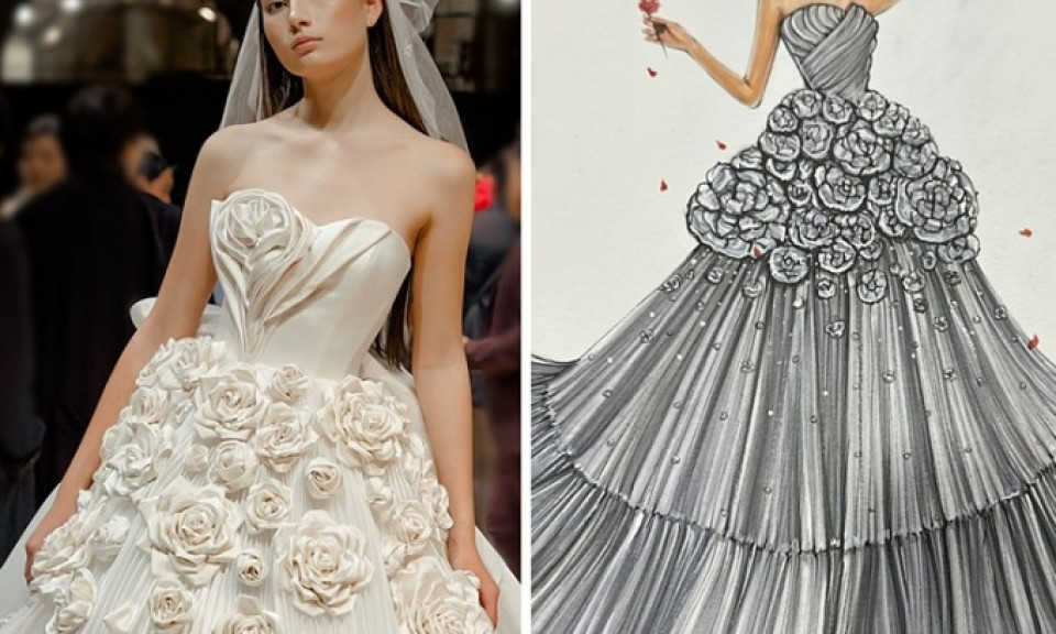 Vietnamese designer showcases wedding dresses on Paris Fashion Week runway
