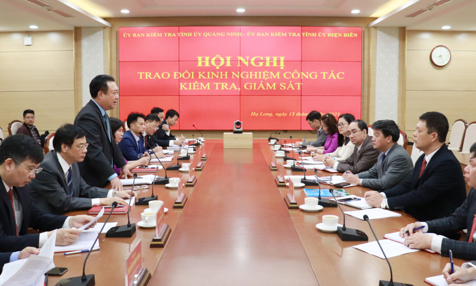 Ủy ban Kiểm tra Tỉnh ủy Điện Biên trao đổi kinh nghiệm tại Quảng Ninh