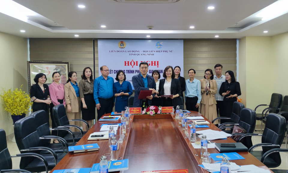 LĐLĐ tỉnh - Hội LHPN tỉnh ký kết chương trình phối hợp giai đoạn 2023 – 2027