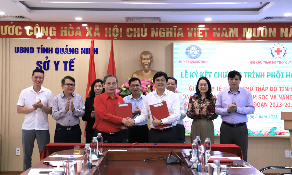 Sở Y tế và Hội Chữ thập đỏ tỉnh ký kết phối hợp giai đoạn 2023 - 2027