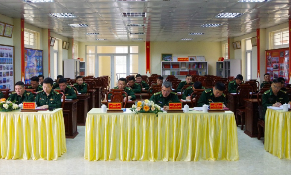 Đảng ủy Đồn Biên phòng CKQT Móng Cái kiểm điểm giữa nhiệm kỳ 2020-2025