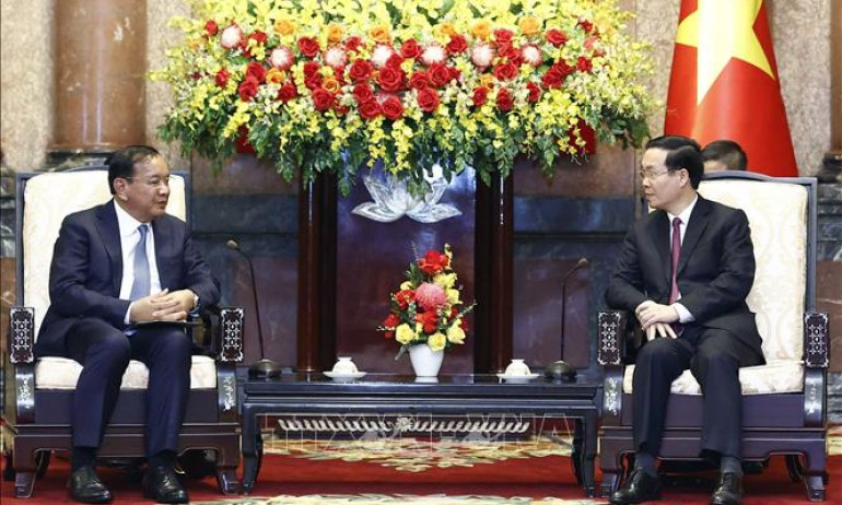 Chủ tịch nước tiếp Phó Thủ tướng, Bộ trưởng Ngoại giao và Hợp tác quốc tế Campuchia
