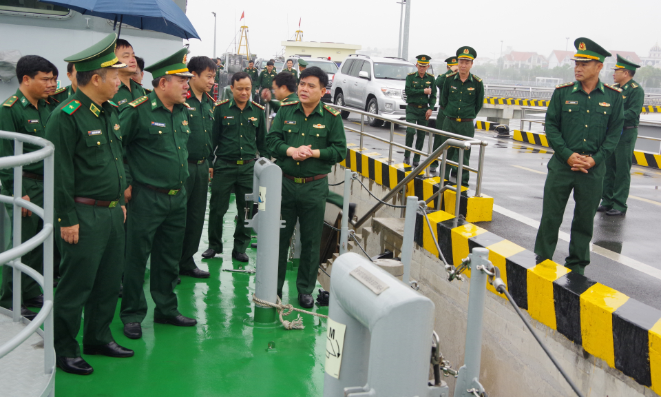 Kiểm tra công tác bảo đảm kỹ thuật tàu thuyền tại Bộ đội Biên phòng tỉnh