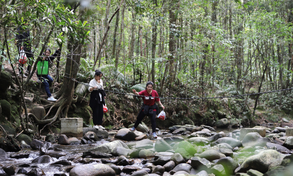 Exploring magnificent waterfalls in Bach Ma National Park