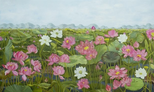 Art exhibition honours pure beauty of lotus