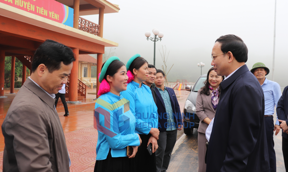Bí thư Tỉnh ủy Nguyễn Xuân Ký thăm, kiểm tra thực tế đời sống nhân dân tại một số xã của huyện Tiên Yên, tháng 4-2023