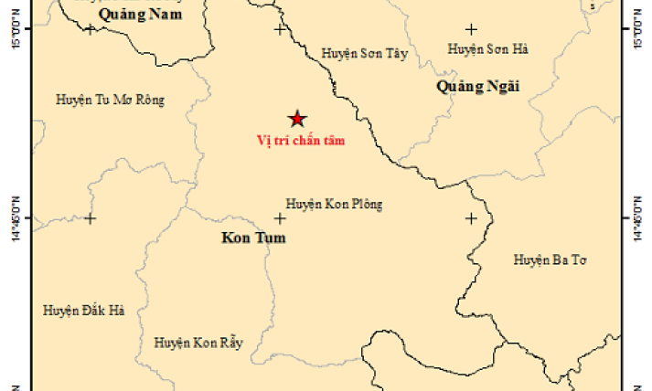 Kon Tum lại động đất 3.2 độ, người dân cảm nhận rõ rung lắc