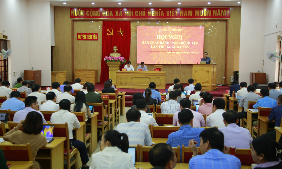Hội nghị Ban Chấp hành Đảng bộ huyện Tiên Yên lần thứ 23