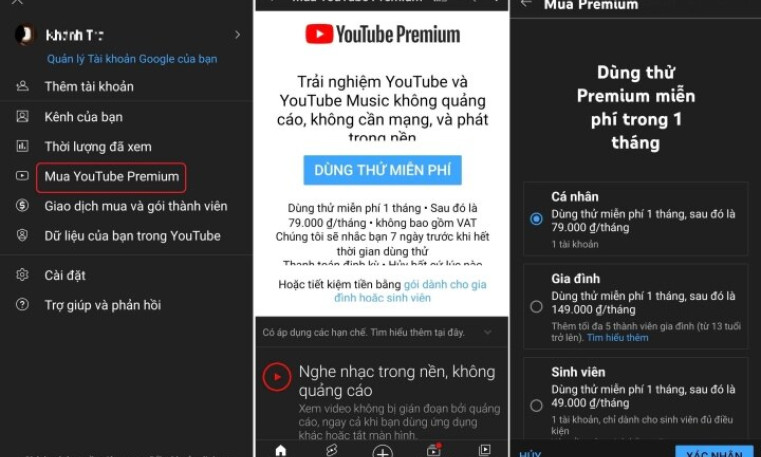 Cách đăng ký YouTube Premium tại Việt Nam