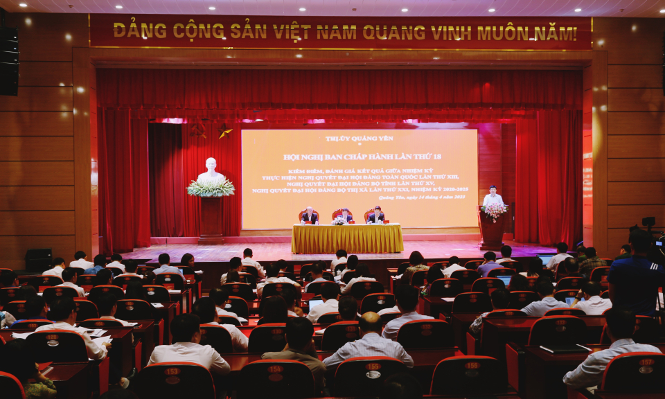 Đảng bộ TX Quảng Yên kiểm điểm giữa nhiệm kỳ thực hiện Nghị quyết Đại hội Đảng các cấp