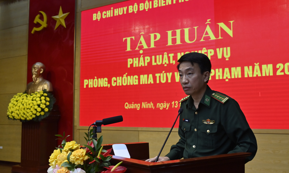 BĐBP tỉnh tập huấn nghiệp vụ phòng, chống ma túy và tội phạm năm 2023