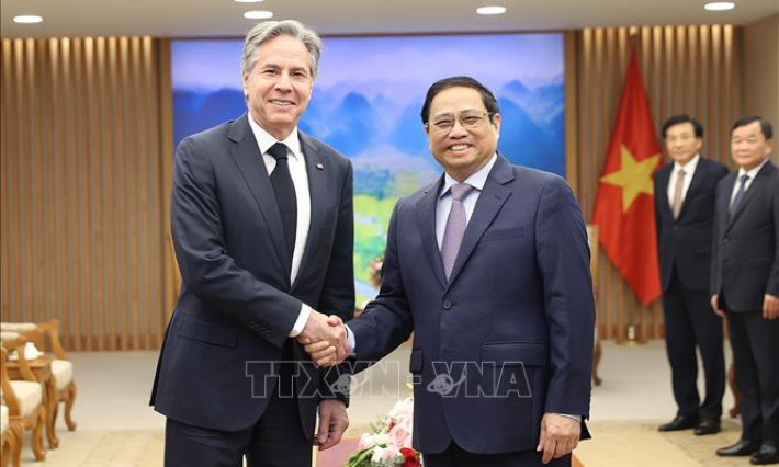 Thủ tướng Phạm Minh Chính tiếp Ngoại trưởng Hoa Kỳ Antony Blinken