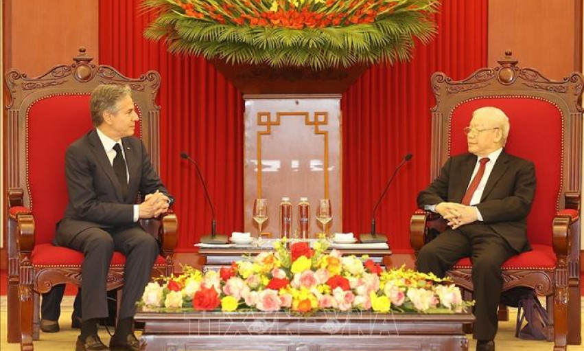 Tổng Bí thư Nguyễn Phú Trọng tiếp Ngoại trưởng Hoa Kỳ Antony Blinken