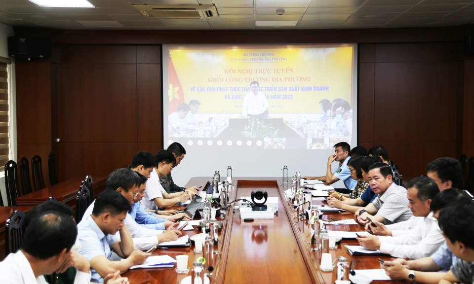 Hội nghị trực tuyến khối Công Thương địa phương