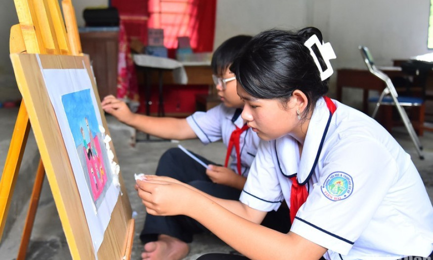 In Pictures: the cause of teaching in Tien Hai border island commune