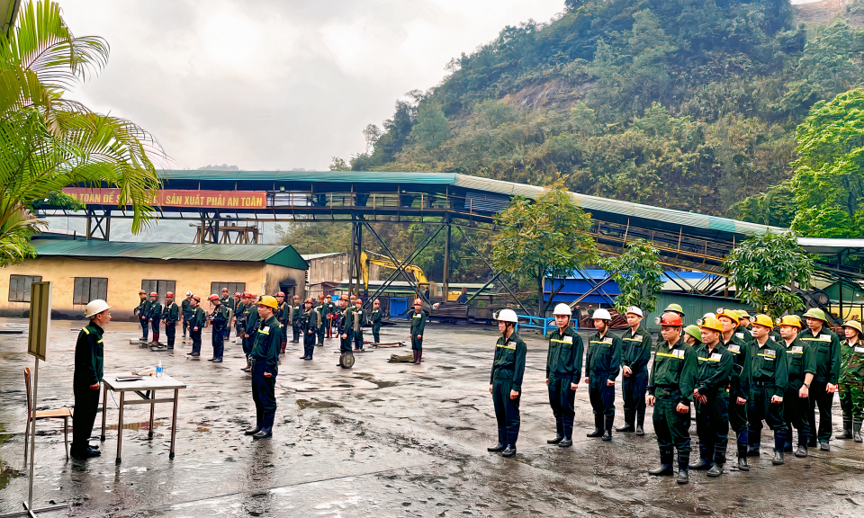 Công ty Khe Sim diễn tập phương án ứng cứu sự cố, tìm kiếm cứu nạn năm 2023