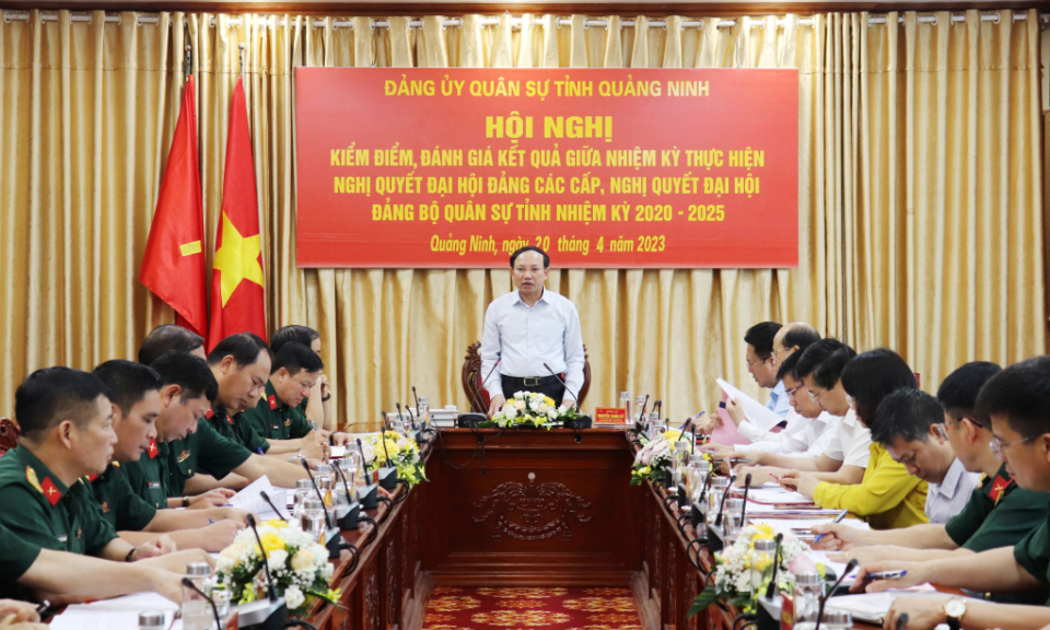 Đảng ủy Quân sự tỉnh kiểm điểm giữa nhiệm kỳ