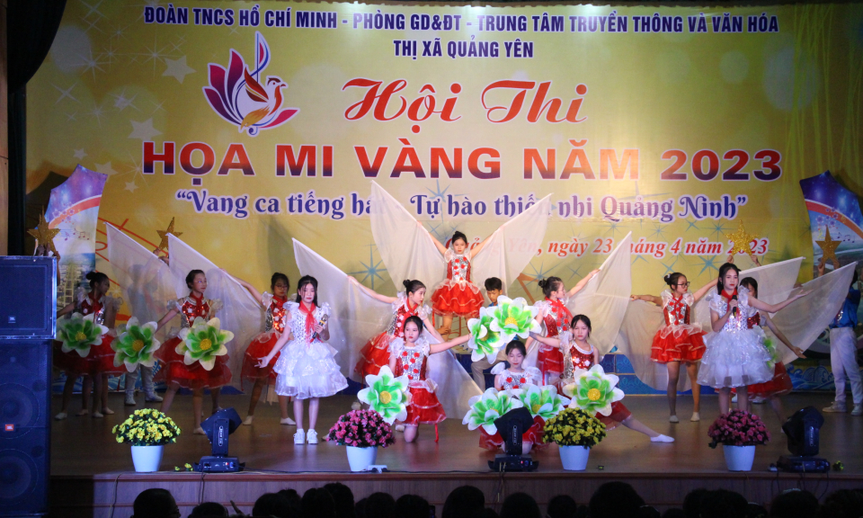 Hội thi Họa mi vàng TX Quảng Yên năm 2023: Sân chơi cho thiếu niên, nhi đồng thể hiện tài năng văn nghệ