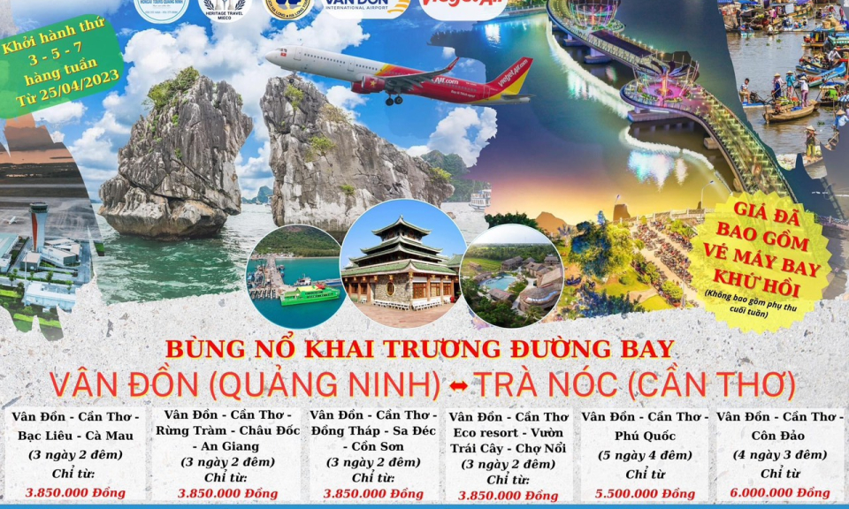 Đường bay mới Quảng Ninh – Cần Thơ