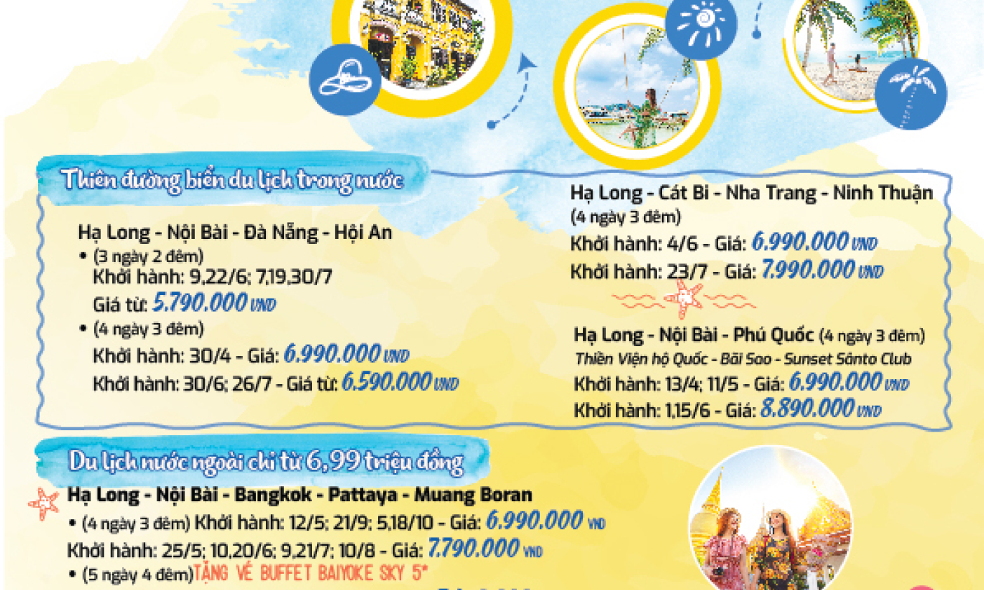 Tour ghép khách lẻ khởi hành từ Quảng Ninh