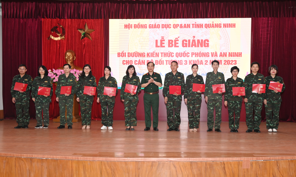 Bế giảng lớp bồi dưỡng kiến thức QP&AN đối tượng 3, khóa 2 năm 2023