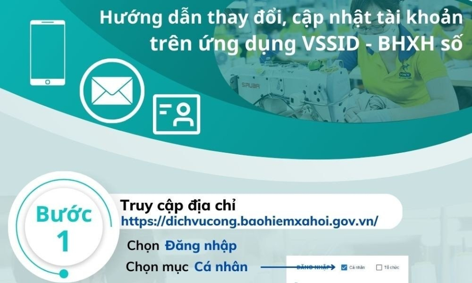 Cách thay đổi, cập nhật tài khoản trên VssID