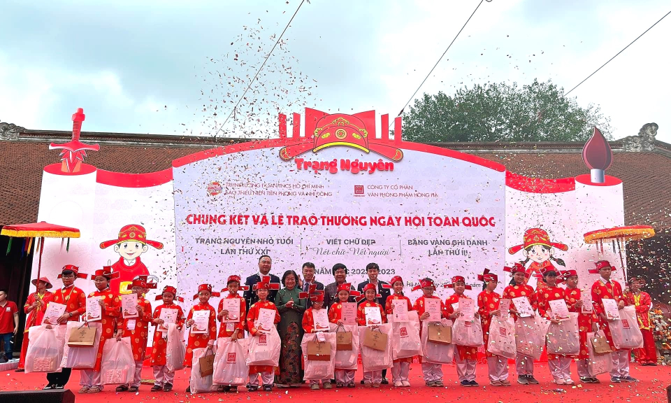 Học sinh Quảng Ninh đoạt giải cao tại Ngày hội Chung kết Trạng nguyên nhỏ tuổi, Bảng vàng ghi danh và Viết chữ đẹp toàn quốc 