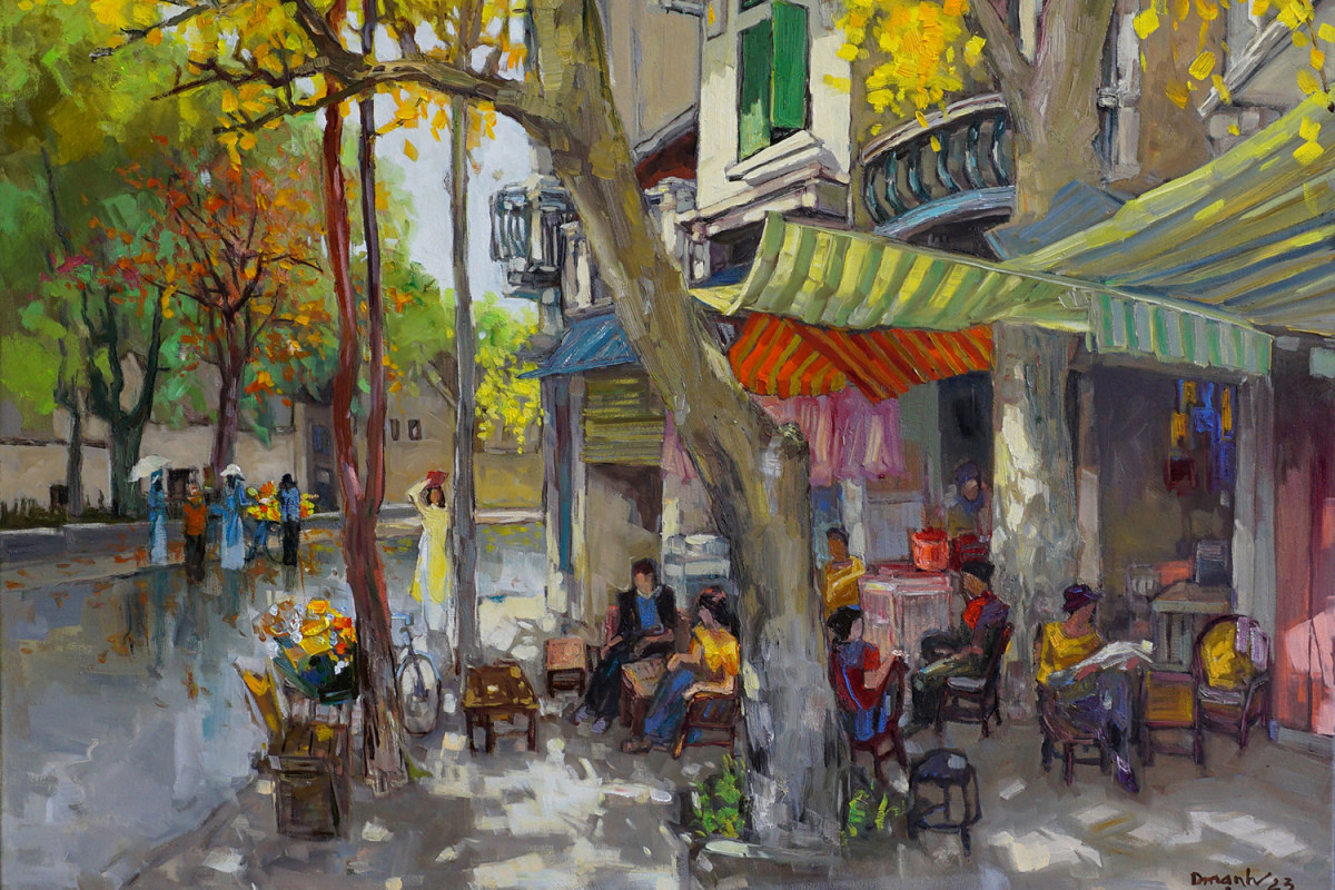 Oil paintings showcase beauty of Hanoi streets