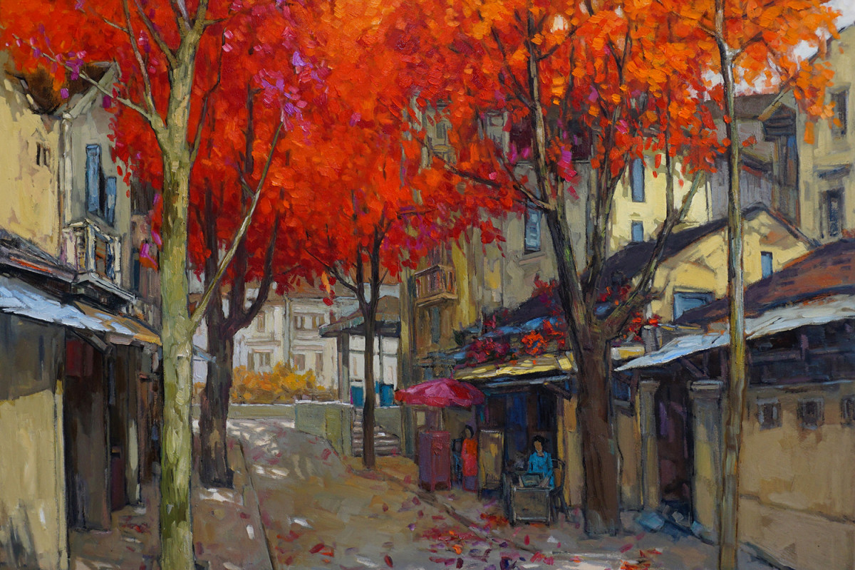 Oil paintings showcase beauty of Hanoi streets