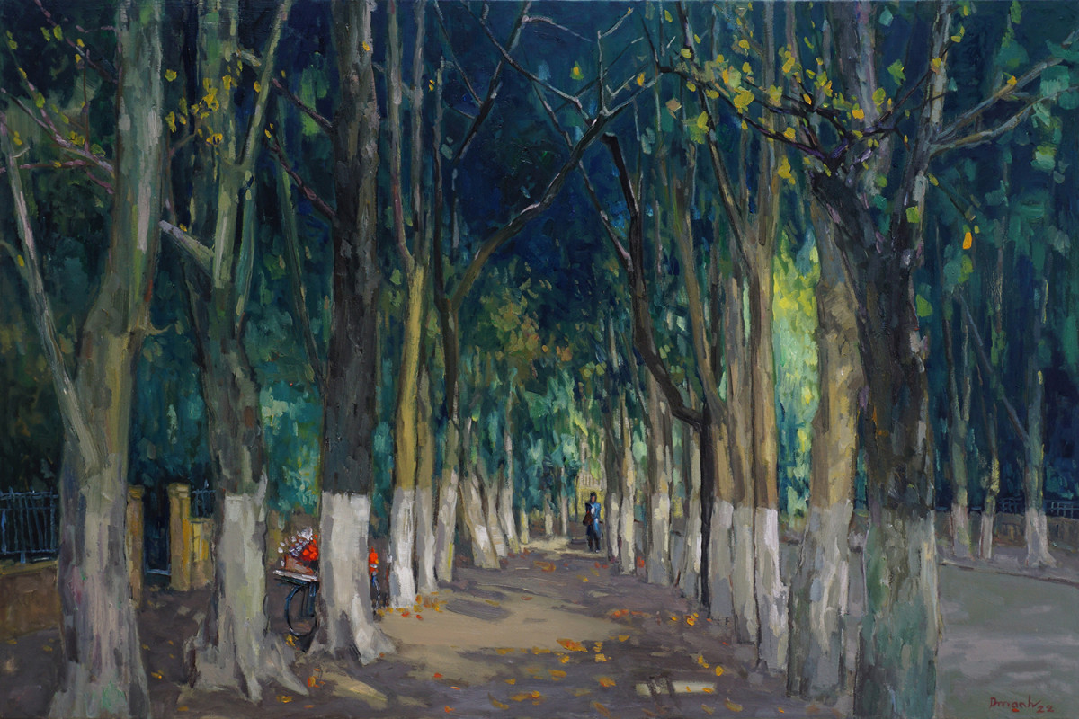 Oil paintings showcase beauty of Hanoi streets