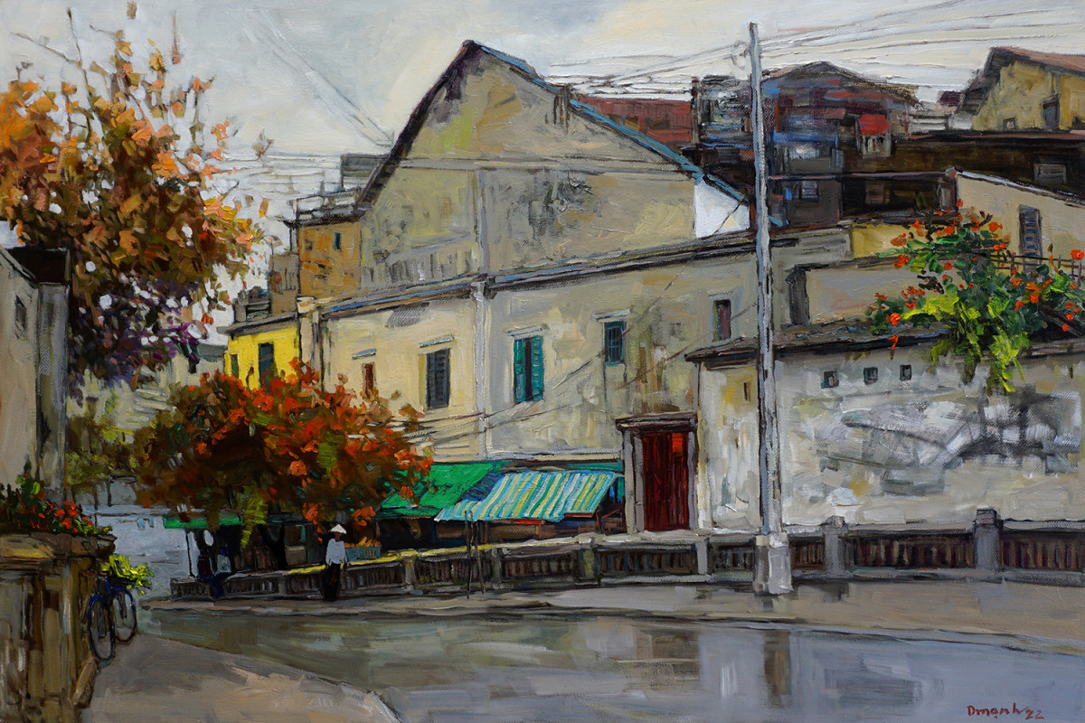 Oil paintings showcase beauty of Hanoi streets