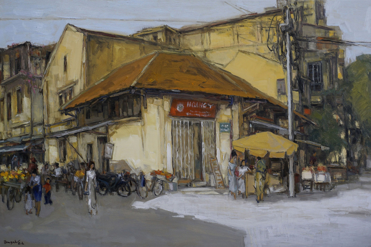 Oil paintings showcase beauty of Hanoi streets