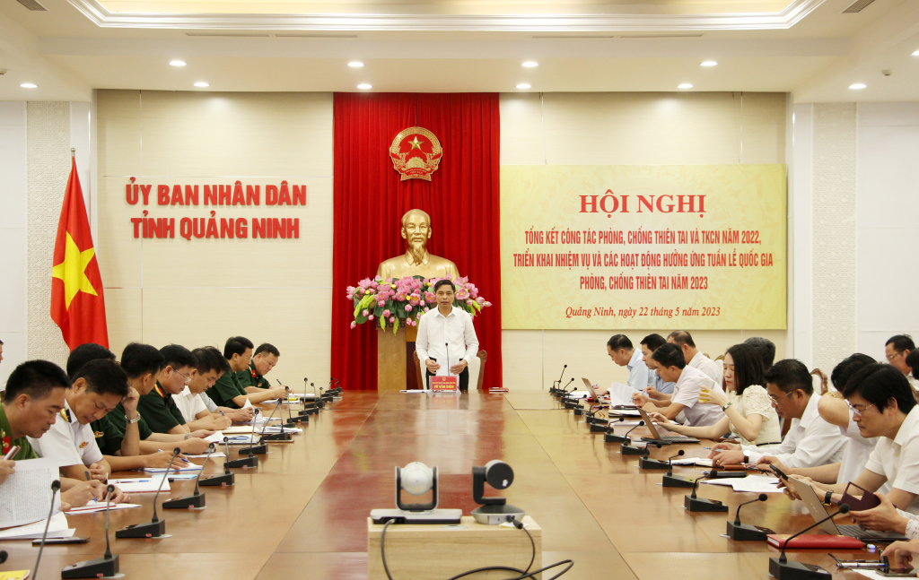 Đồng chí Vũ Văn Diện, Phó Chủ tịch UBND tỉnh, phát biểu kết luận.